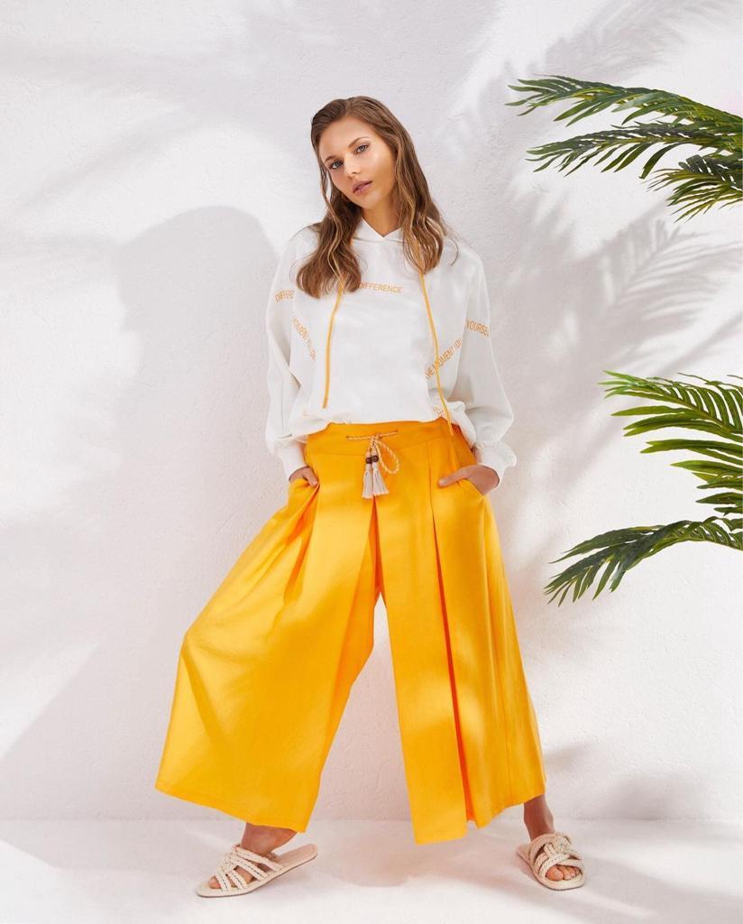 İKOLL Bel Detaylı Pantolon Etek 27062 - Mango Bel Detaylı Pantolon Etek 27062 - Mango Pantolon İKOLL Bilen Giyim Pantolon