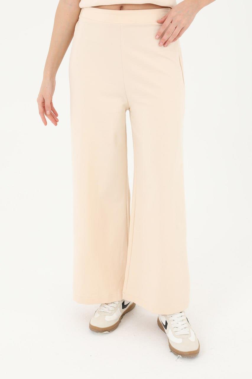 PUANE Beli Lastikli Bol Paça Eşofman 30007 - Bej Beli Lastikli Bol Paça Eşofman 30007 - Bej - Bilen Giyim Eşofman Altı 