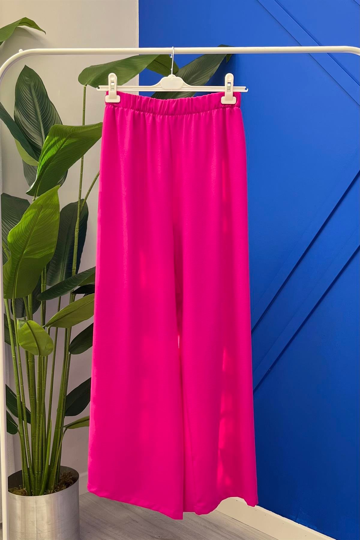 Bilen Exclusive Helsinki  Bol Paça Pantolon 85583 - Fuşya  Pantolon