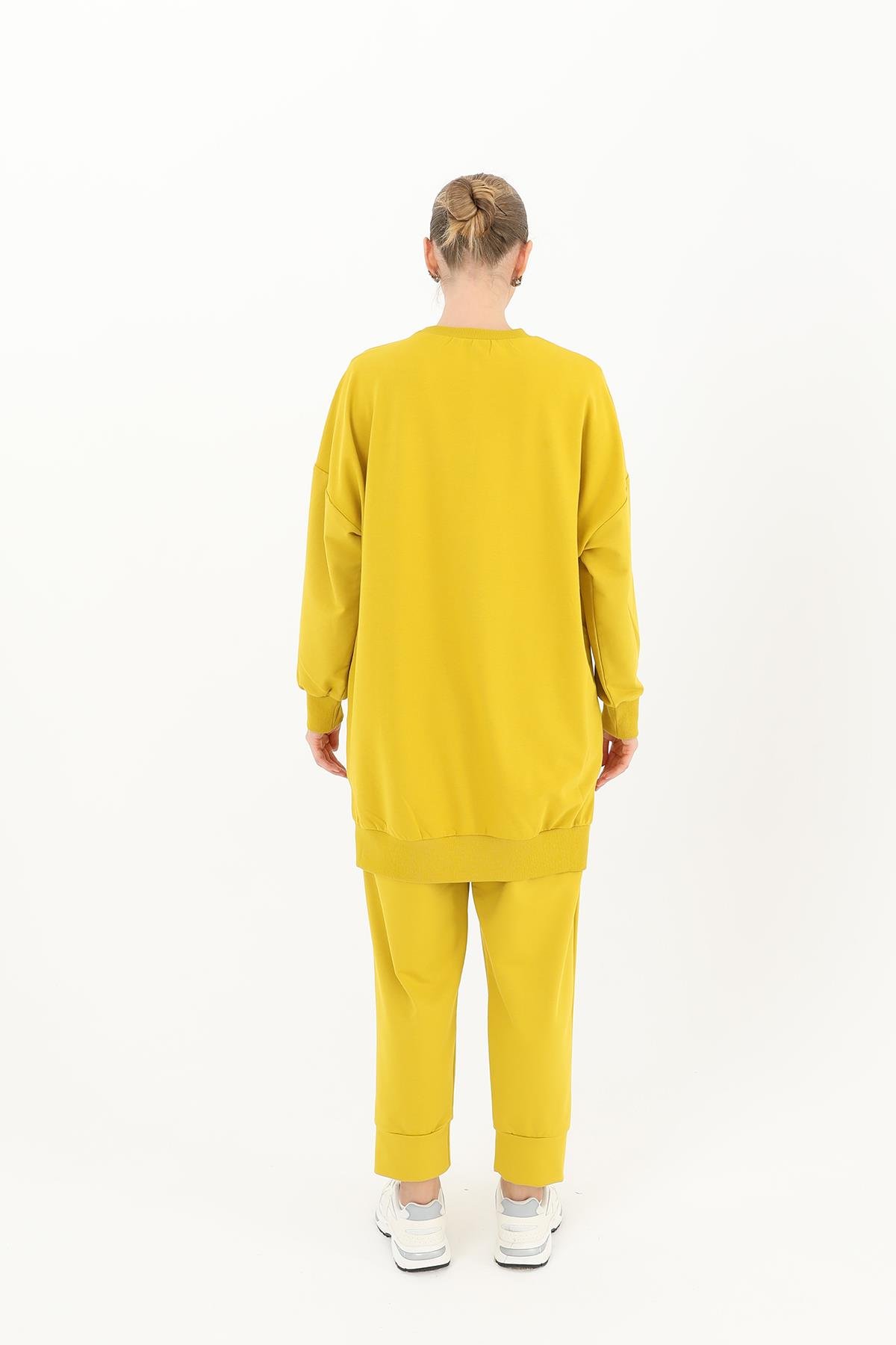 PUANE Bisiklet Yaka Basic Araboy Tunik 30644 - Olive Bisiklet Yaka Basic Araboy Tunik 30644 - Olive - Bilen Giyim Tunik 
