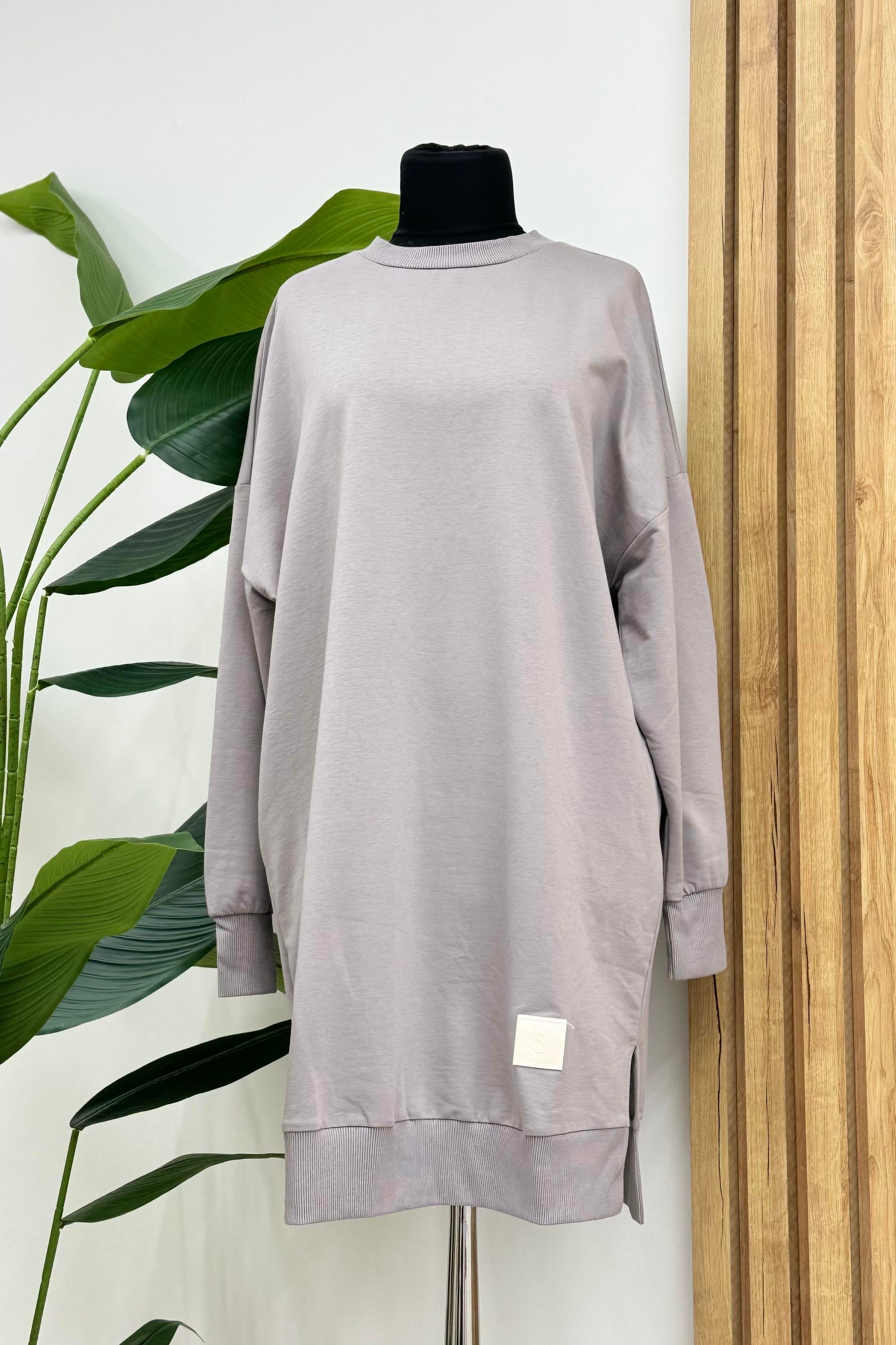 PUANE Bisiklet Yaka Basic Araboy Tunik 30644 - Koyu Gri  Tunik