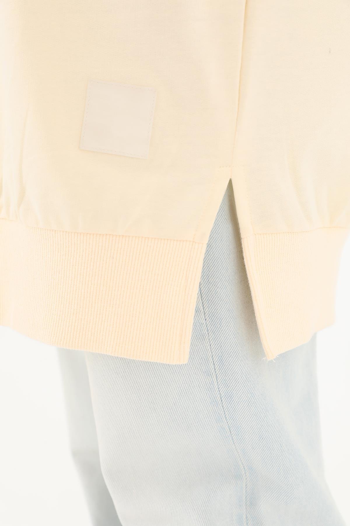 PUANE Bisiklet Yaka Basic Araboy Tunik 30644 - Bej Bisiklet Yaka Basic Araboy Tunik 30644 - Bej - Bilen Giyim Tunik 