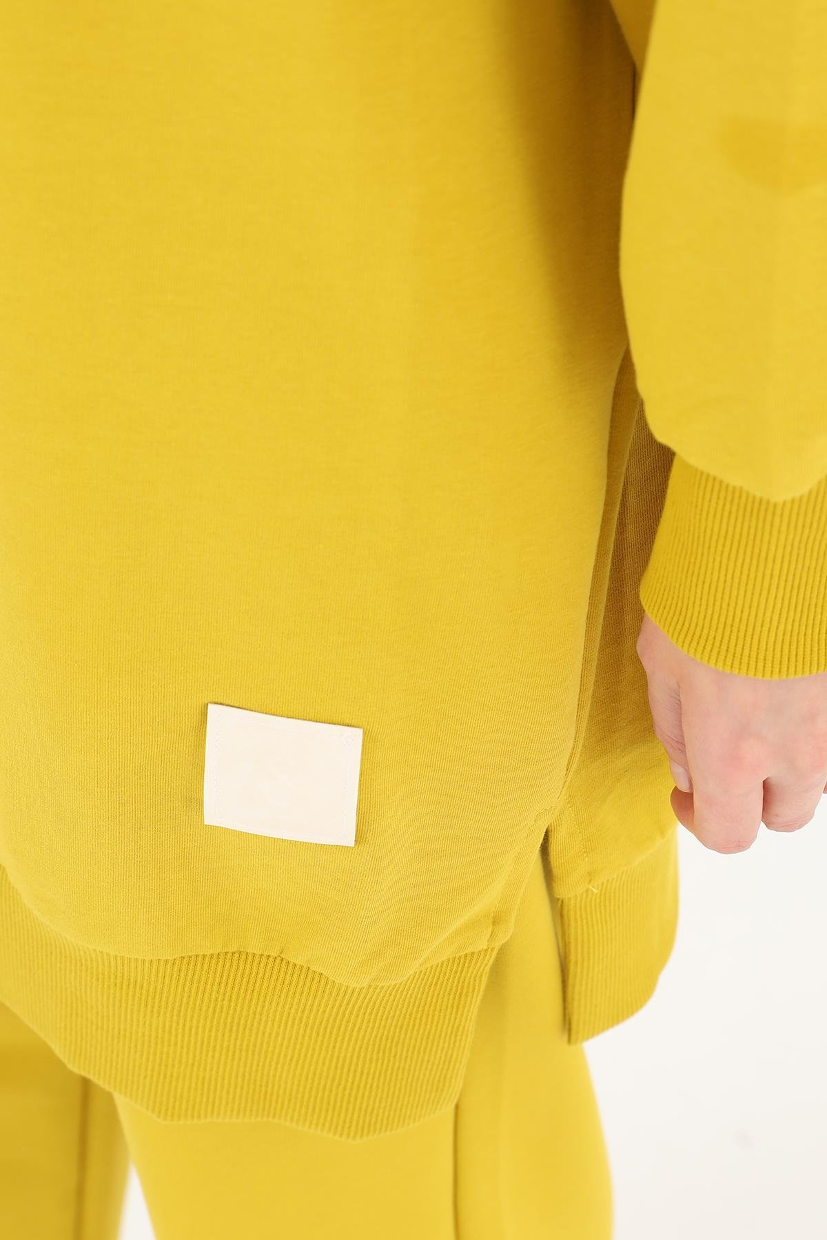 PUANE Bisiklet Yaka Basic Araboy Tunik 30644 - Olive Bisiklet Yaka Basic Araboy Tunik 30644 - Olive - Bilen Giyim Tunik 