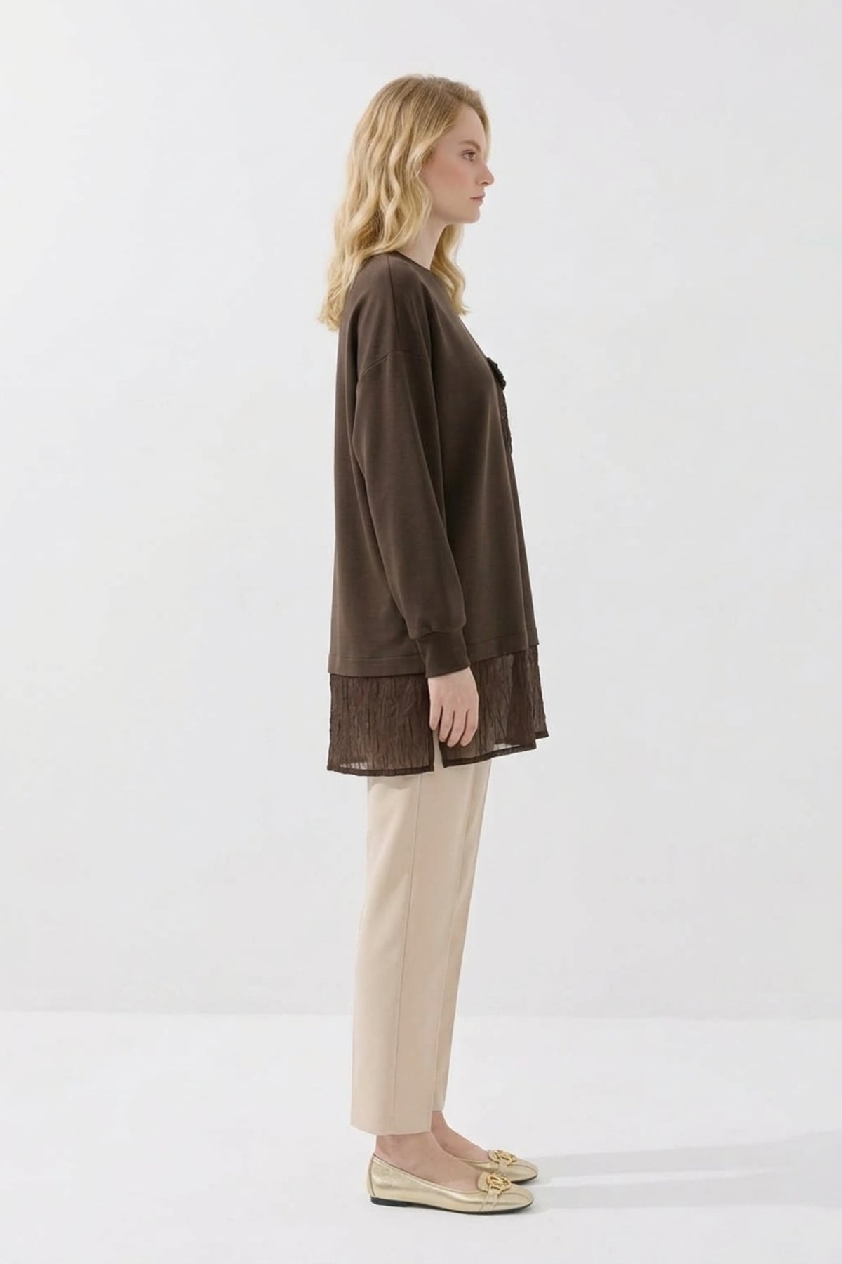 Sahte Cep Detaylı Tunik 10811 Browni Tunik PUANE 