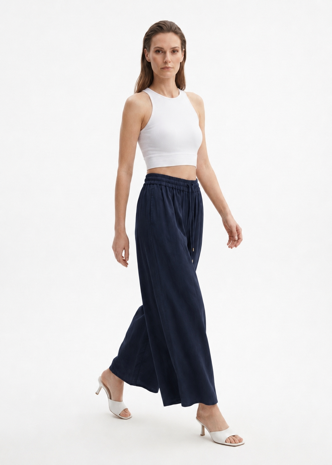 Sentez 5665 Geniş Paça Pantolon - Lacivert Pantolon SENTEZ 