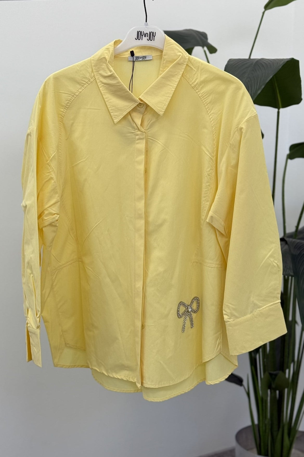 Fiyonk Aksesuarlı Tunik 265195 - Sarı Tunik NEFİSE 