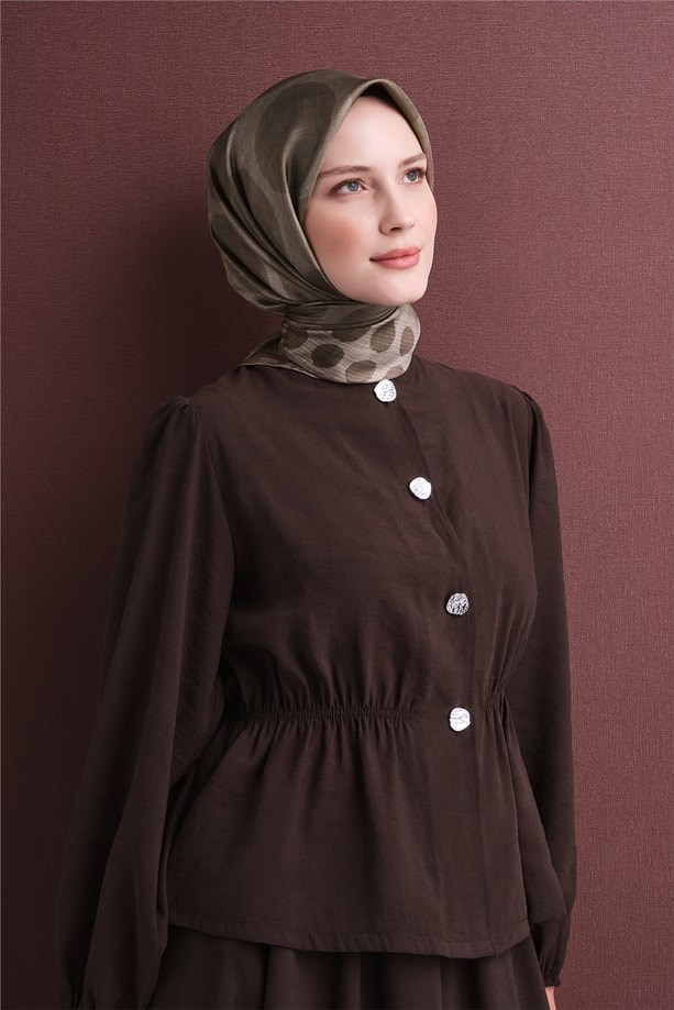 Armine Dj Saf Twill İpek Eşarp 9637D (T) - Taş Eşarp ARMİNE 