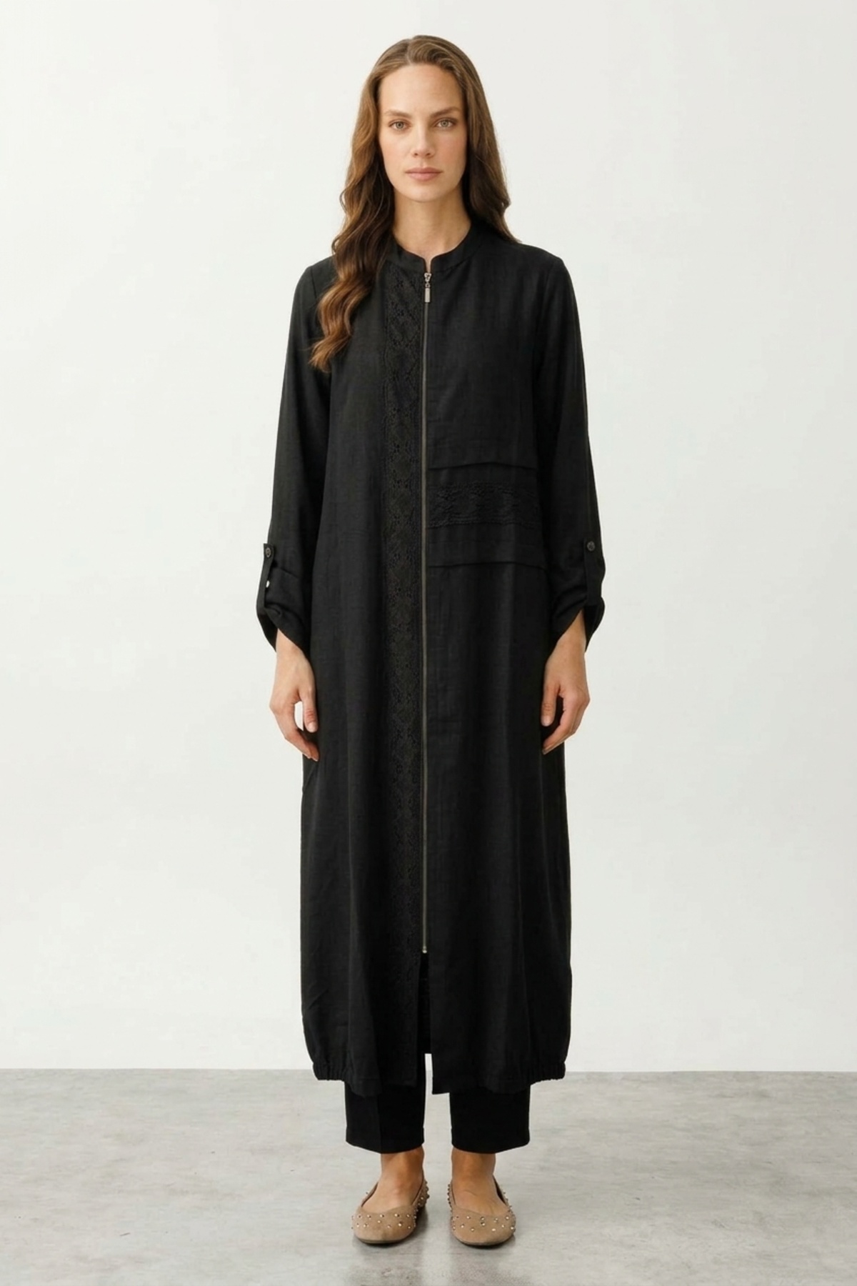 Micca 262898M Dantel Baskı Detey Kap Siyah Kap MİCCA 