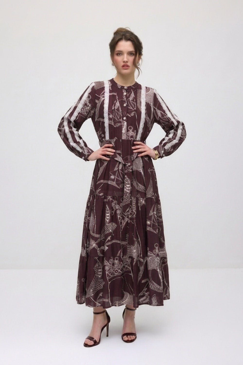 Ghisa Elbise 4499 Bordo Elbise GHİSA 