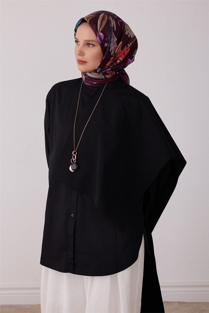 Belli 4412 Mermer Akış Soyut %100 Twill İpek Eşarp - Patlıcan Mor Eşarp BELLI 