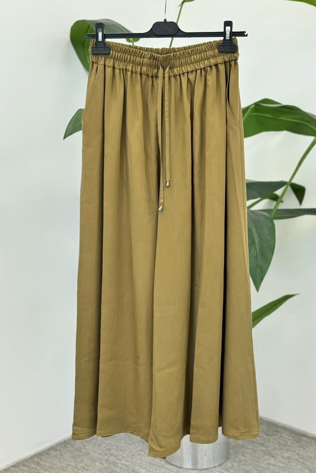 Sentez 5665 Geniş Paça Pantolon - Yeşil Pantolon SENTEZ 
