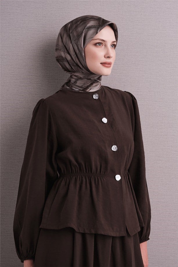 Armine Dj Saf Twill İpek Eşarp 9602D (T) - Taş Eşarp ARMİNE 