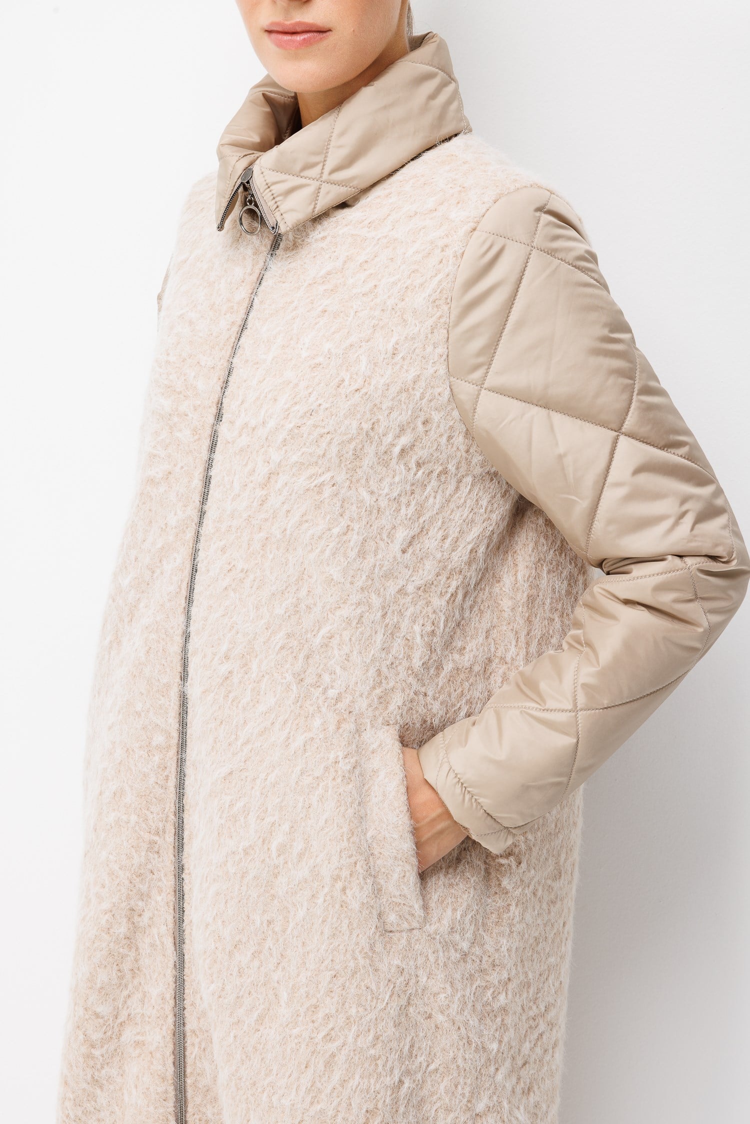 Micca 252585M Angora Doku Kapitone Dolgu Kaban Taş Kaban & Mont MİCCA 