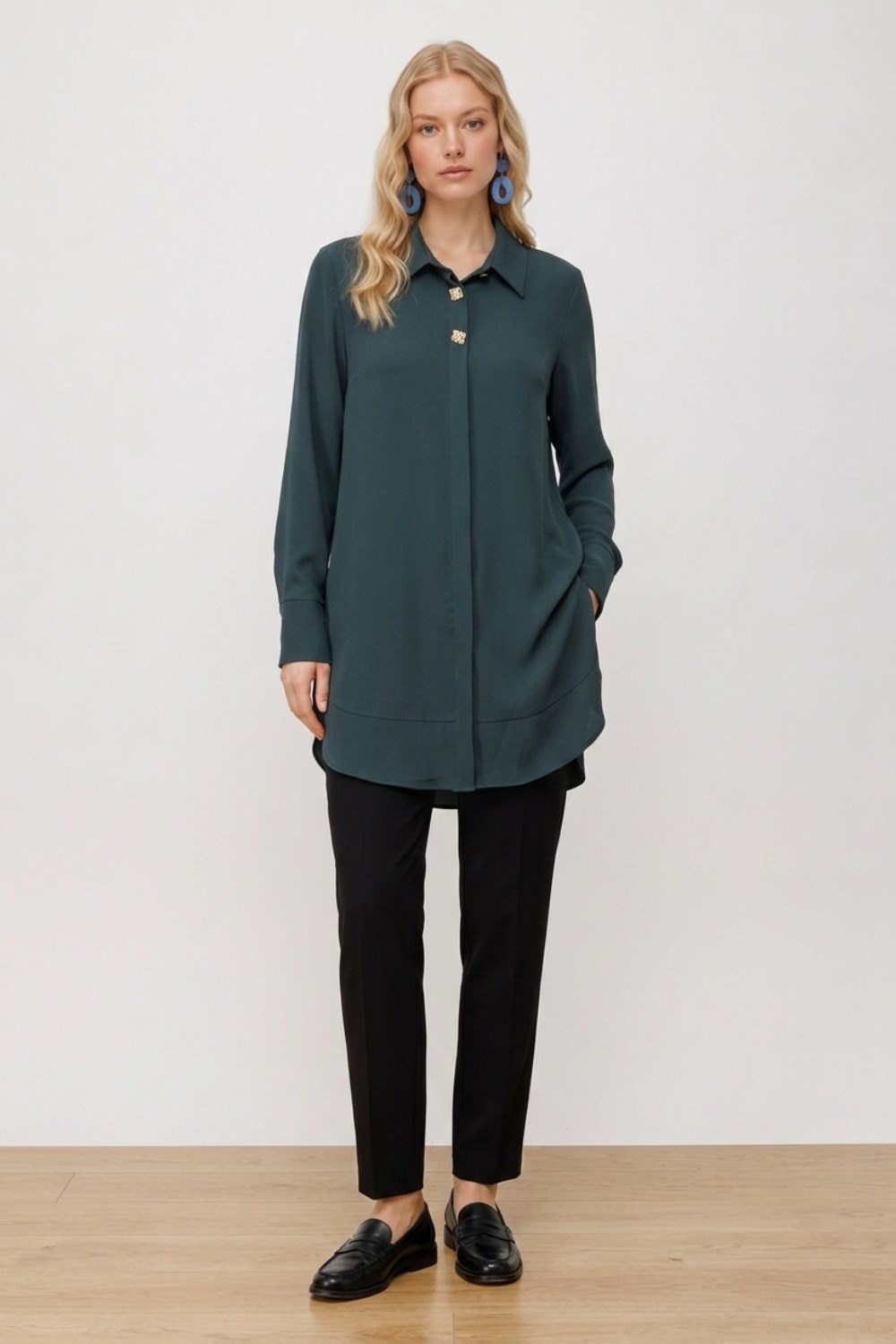 Armine Trend 26KT426 Arm Trend Tunik Zümrüt Tunik ARMİNE TREND 