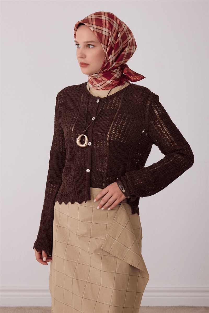 Belli 4421 Düğümlü Kafes Geometrik %100 Twill İpek Eşarp - Pembe Eşarp BELLI 