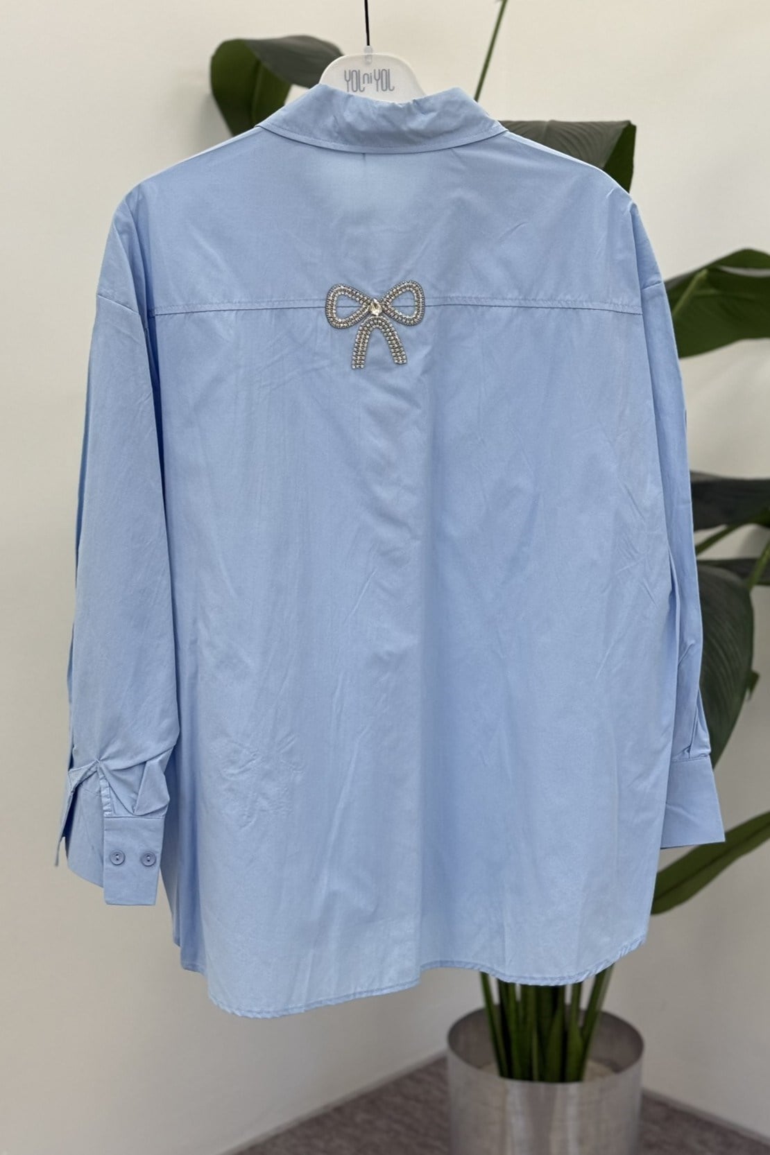 Fiyonk Aksesuarlı Tunik 265195 - Mavi Tunik NEFİSE 