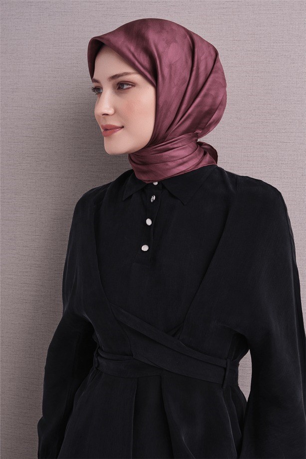 Armine Dj Saf Twill İpek Eşarp 9630D (T) - Pembe Eşarp ARMİNE 