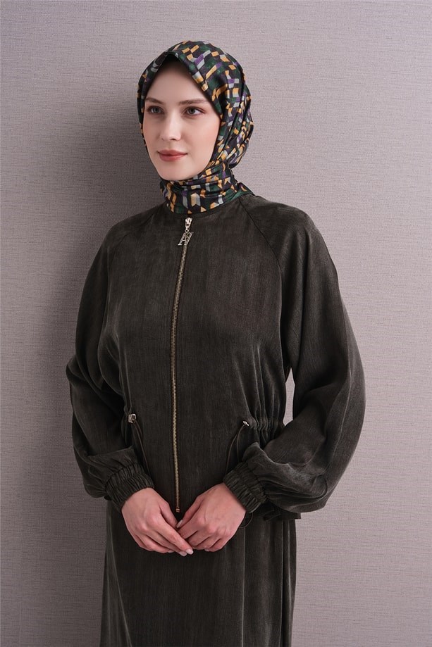 Armine Dj Saf Twill İpek Eşarp 9623D (T) - Yeşil Eşarp ARMİNE 