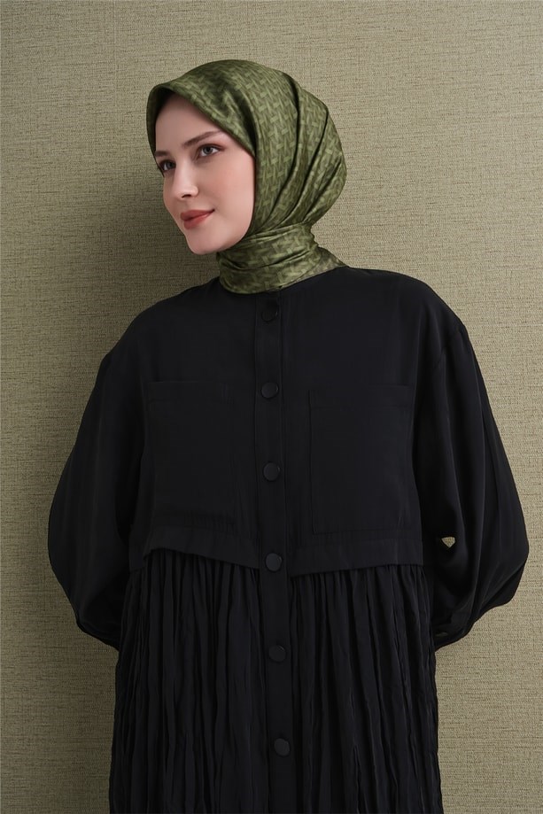 Armine Dj Saf Twill İpek Eşarp 9622D (T) - Haki Eşarp ARMİNE 