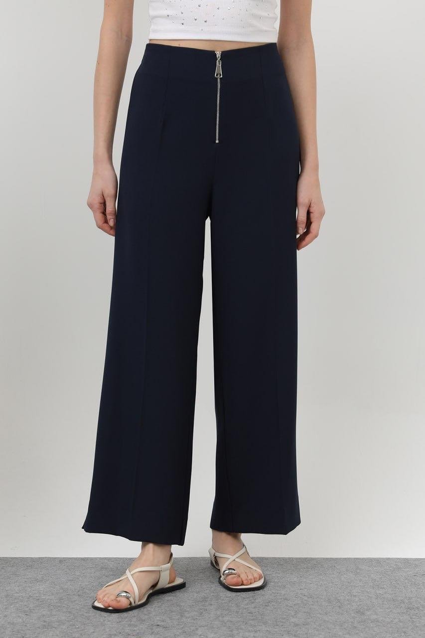 PUANE Fermuar Detaylı Pantolon 18228 - F.Navy Fermuar Detaylı Pantolon 18228 - Bilen Giyim Pantolon 