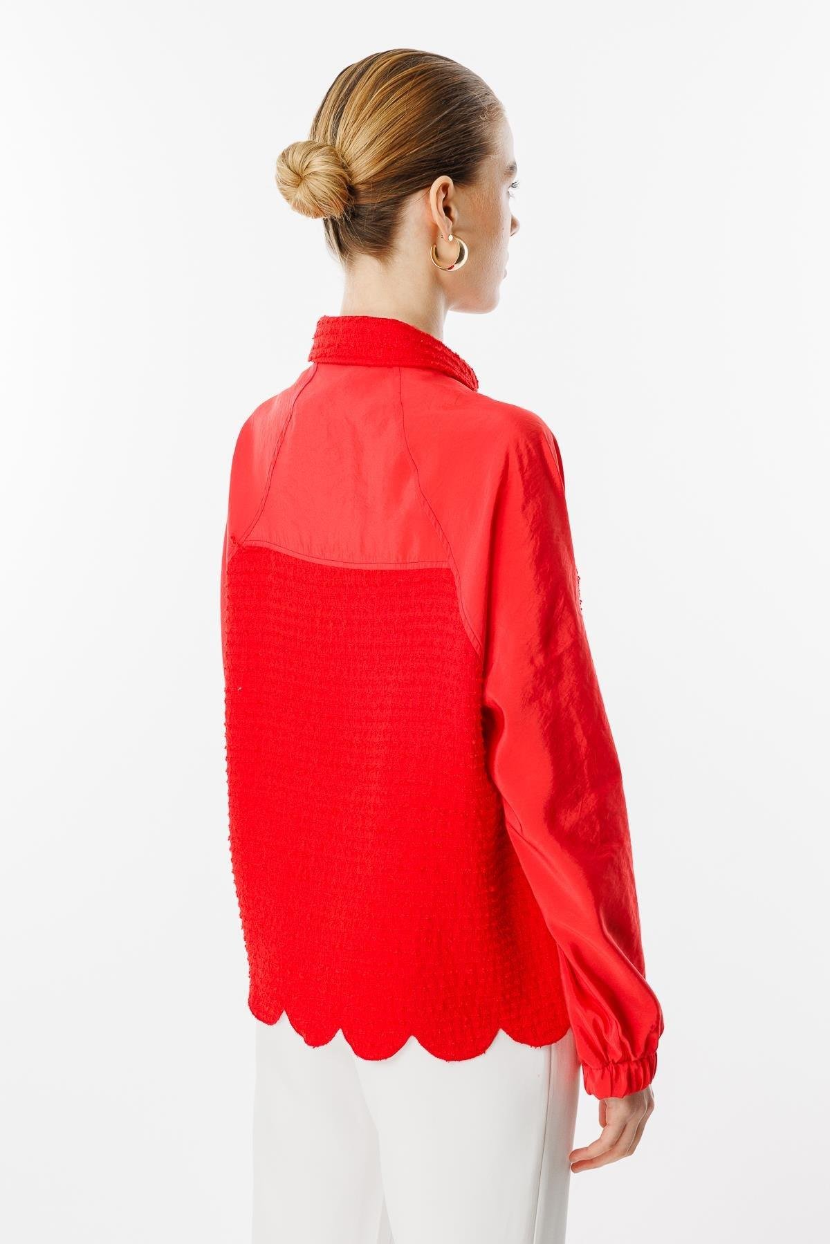 GHİSA Ghisa 3036 Ceket - Kırmızı Ghisa 3036 Ceket - Bilen Giyim Ceket 