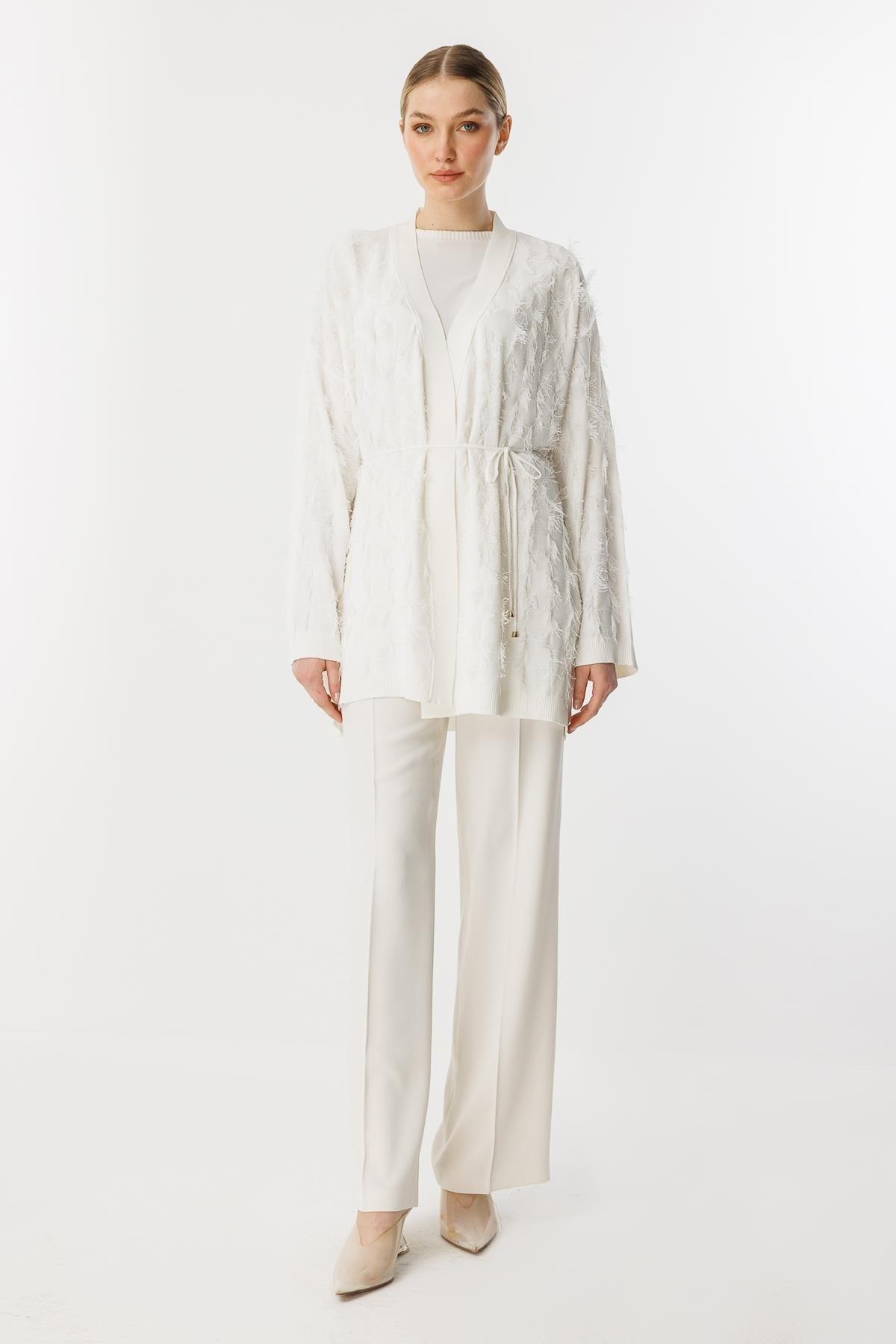 GHİSA Ghisa 3144 Hırka - Ekru Ghisa 3144 Hırka - Bilen Giyim Hırka 