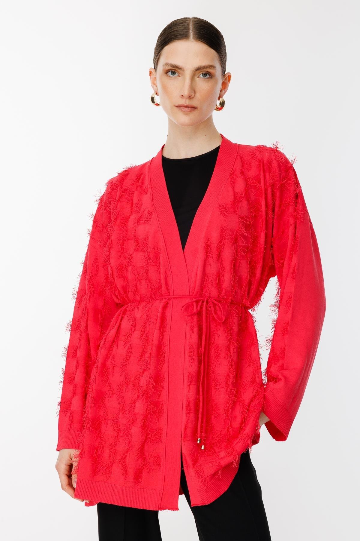 GHİSA Ghisa 3144 Hırka - Kırmızı Ghisa 3144 Hırka - Bilen Giyim Hırka 