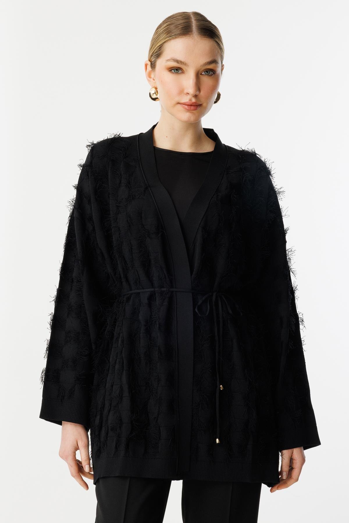 GHİSA Ghisa 3144 Hırka - Siyah Ghisa 3144 Hırka - Bilen Giyim Hırka 