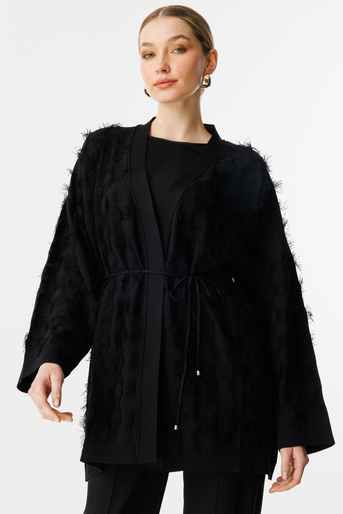 GHİSA Ghisa 3144 Hırka - Siyah Ghisa 3144 Hırka - Bilen Giyim Hırka 