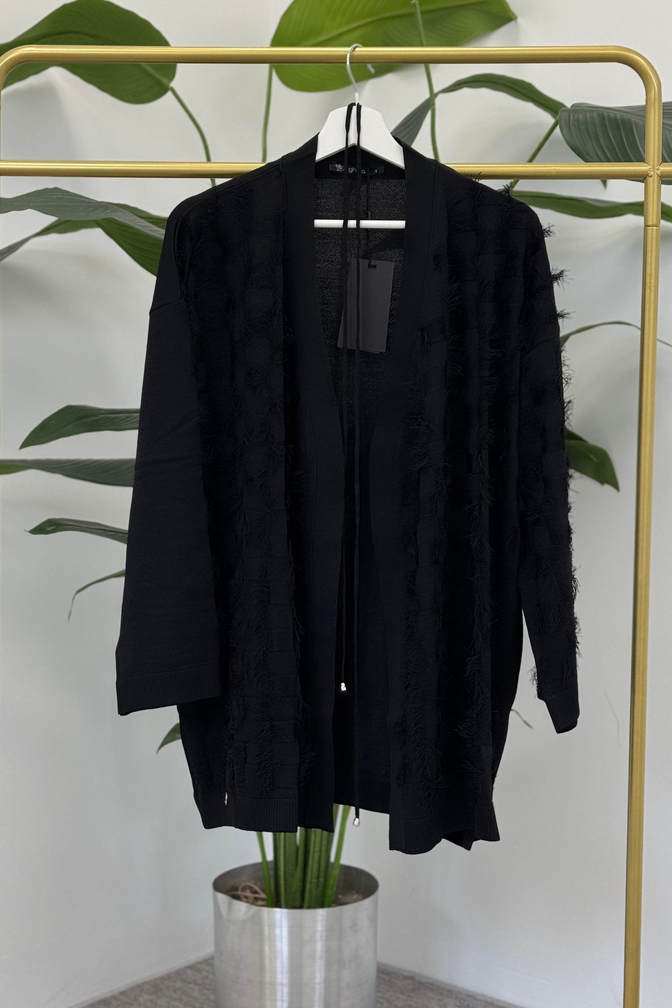 GHİSA Ghisa 3144 Hırka - Siyah Ghisa 3144 Hırka - Bilen Giyim Hırka 