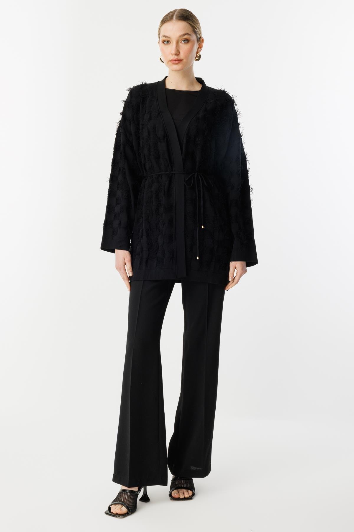 GHİSA Ghisa 3144 Hırka - Siyah Ghisa 3144 Hırka - Bilen Giyim Hırka 