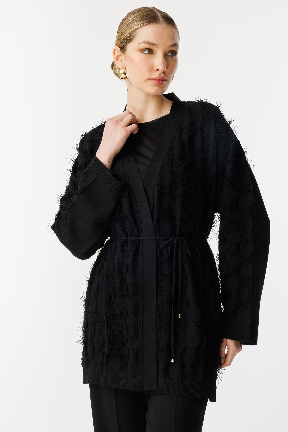 GHİSA Ghisa 3144 Hırka - Siyah Ghisa 3144 Hırka - Bilen Giyim Hırka 