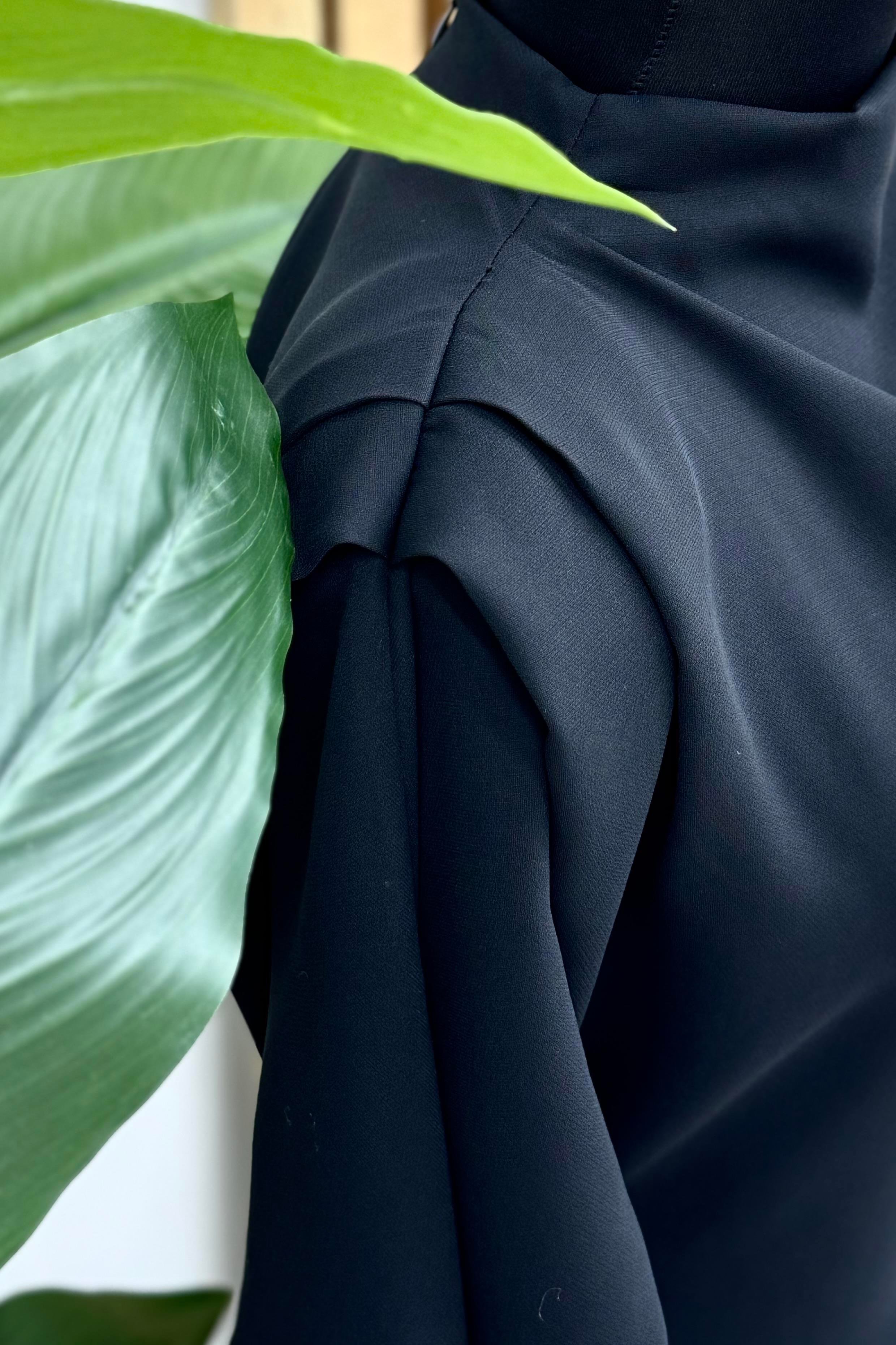 GHİSA Ghisa 4505 Omuzu Vatkalı Elbise - Siyah  Elbise