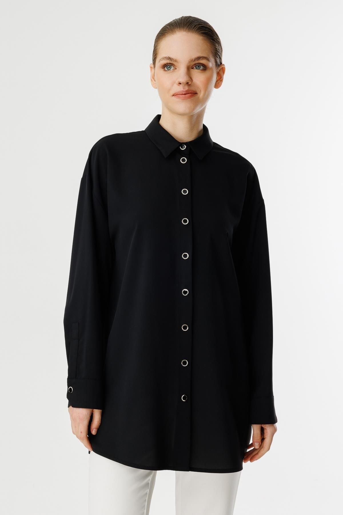 GHİSA Ghisa 4726 Tunik - Siyah Ghisa 4726 Tunik - Bilen Giyim Tunik 