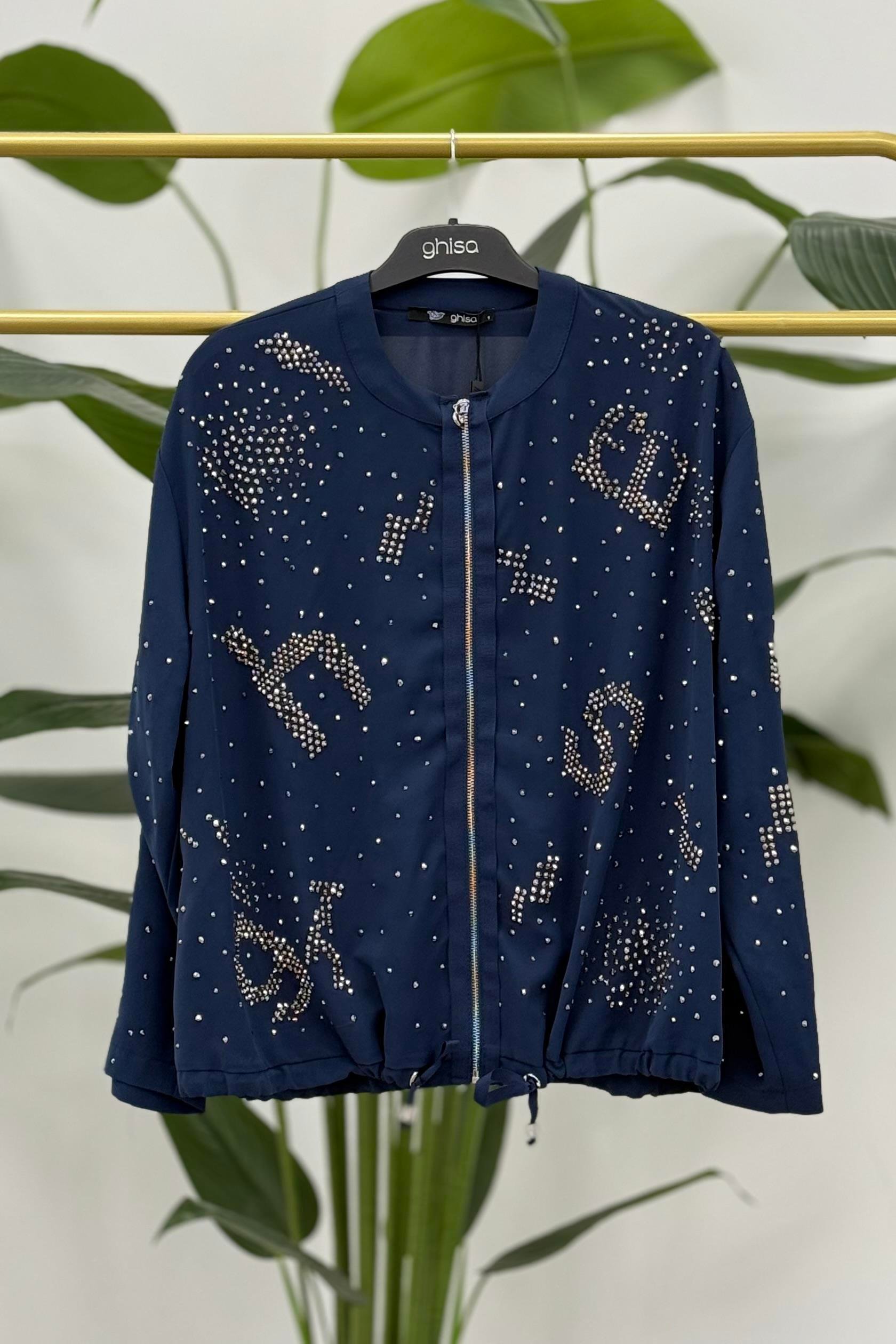 GHİSA Ghisa 4835 Fermuarlı Kısa Ceket - Lacivert Ghisa 4835 Fermuarlı Kısa Ceket - Bilen Giyim Ceket 