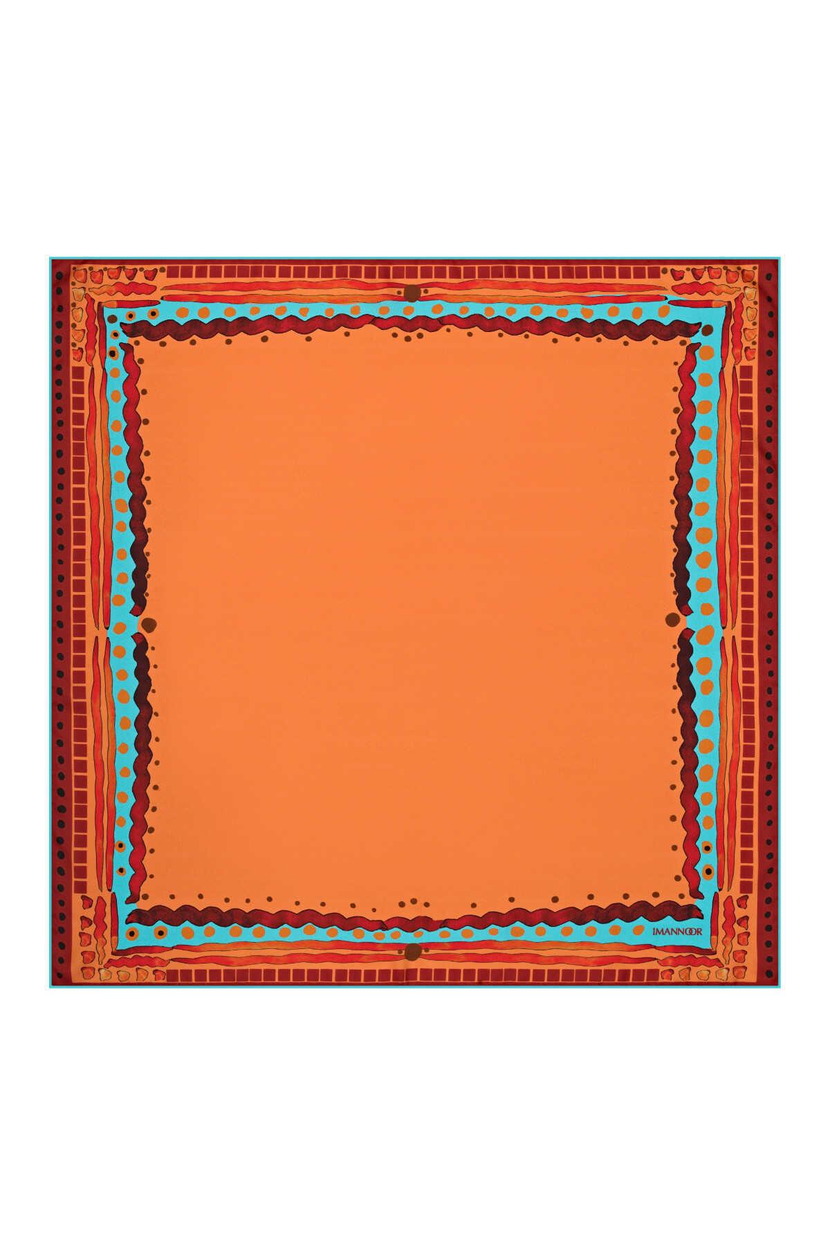 İMANNOOR İmannoor Kenar Şal 3154 - Oranj  Şal