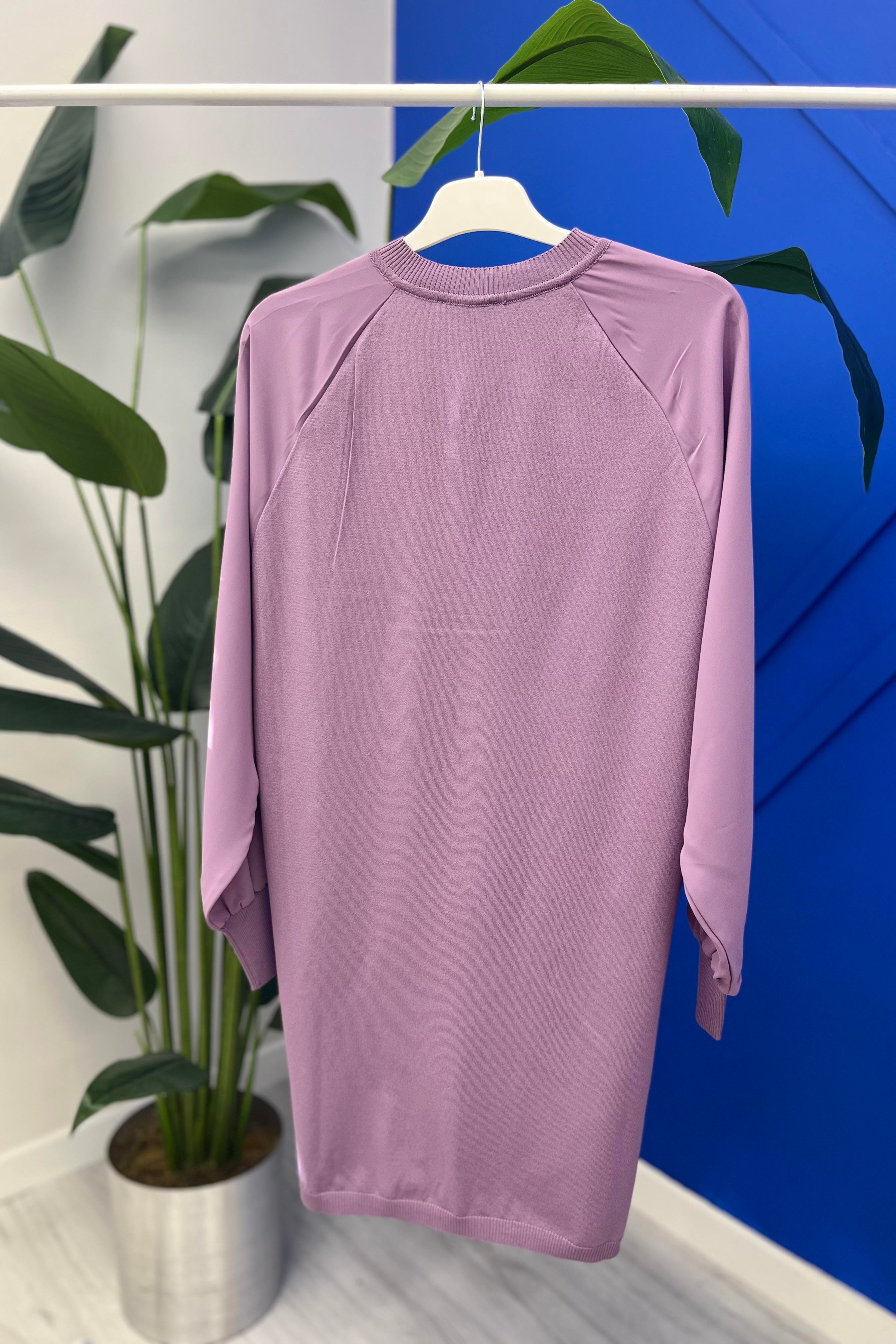 İNVEE İnvee 6899 Fermuar Detaylı Tunik - Eflatun  Tunik