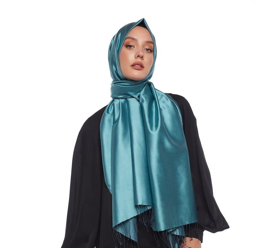 İPEKEVİ İpekevi 00927 Çift Taraflı İpek Şal - Mentol İpekevi 00927 Çift Taraflı İpek Şal - Bilen Giyim Şal 