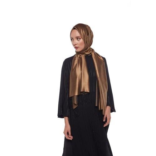 İPEKEVİ İpekevi 00927 Çift Taraflı İpek Şal - Sütlü Kahve  Şal 