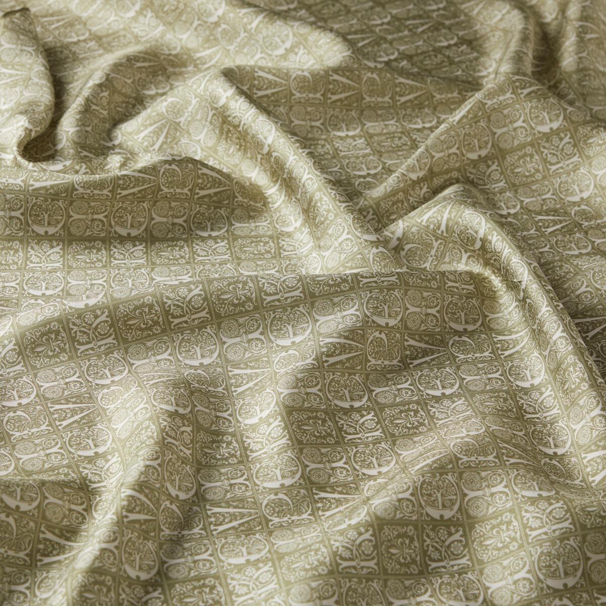 İPEKEVİ İpekevi 01245 Etnik Monogram Tivil İpek Eşarp - Haki  Eşarp 