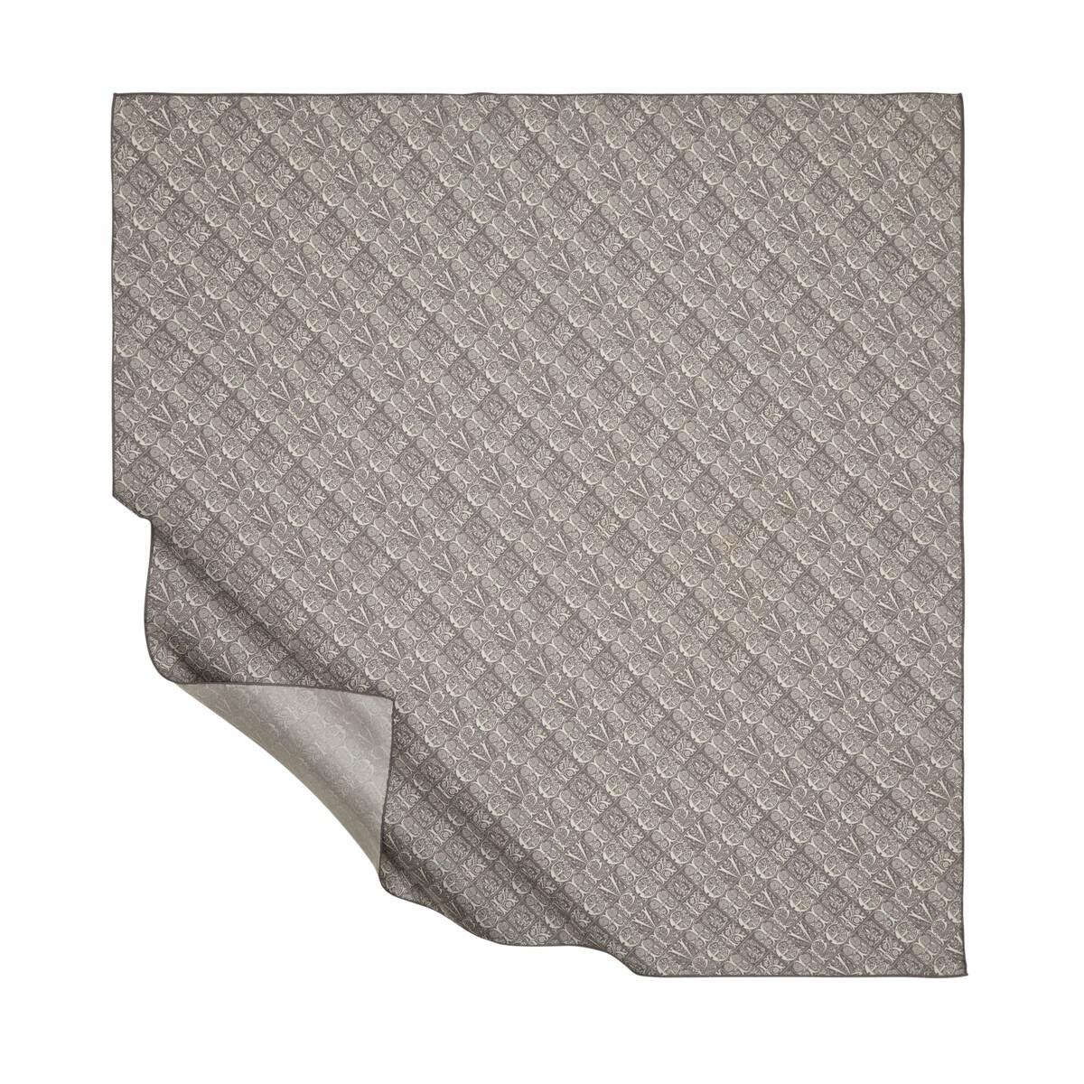 İPEKEVİ İpekevi 01245 Etnik Monogram Tivil İpek Eşarp - Füme  Eşarp 