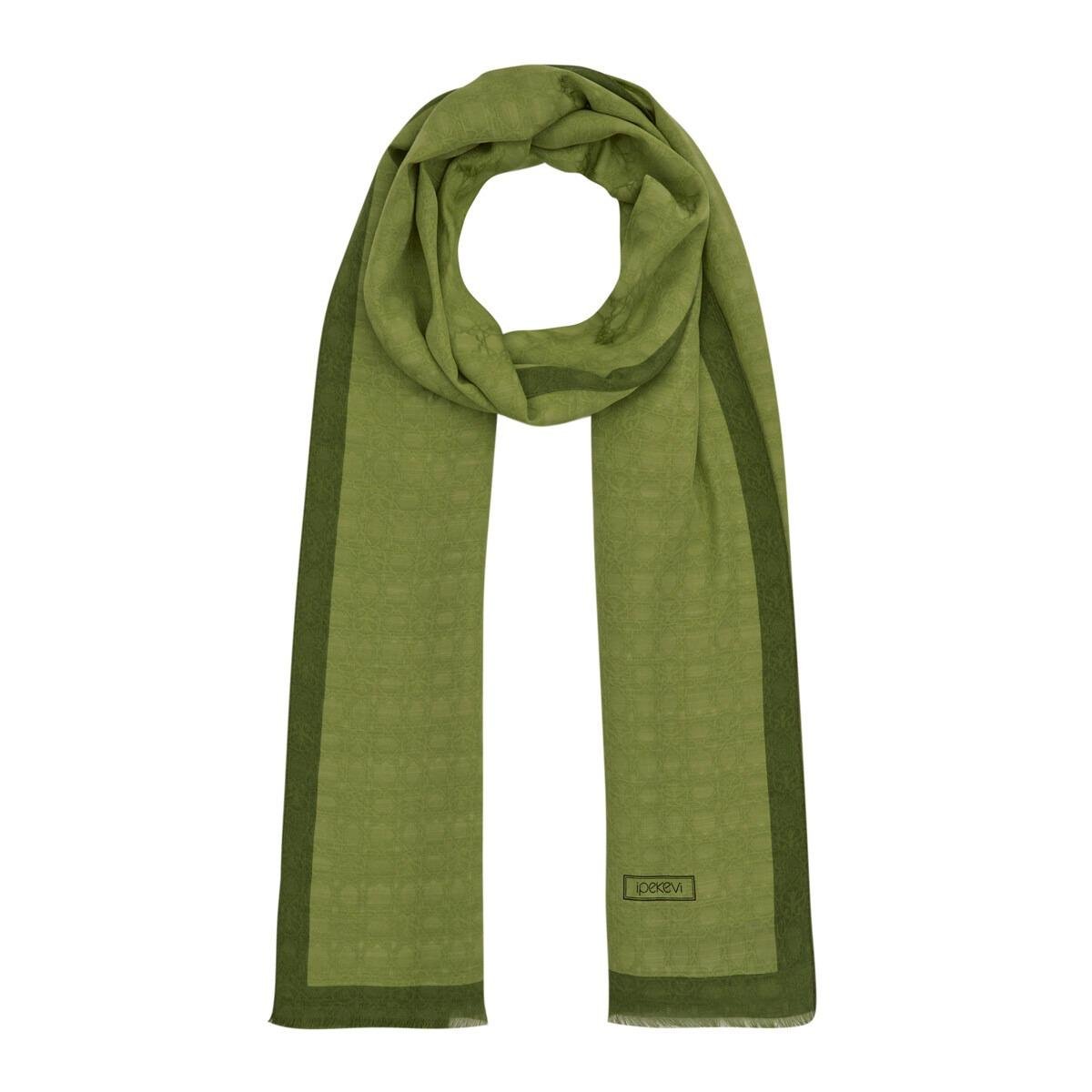 İPEKEVİ İpekevi 04356 Dört Mevsim Monogram Şal - Çam Kokusu  Şal 