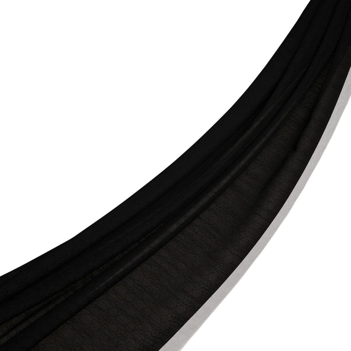 İPEKEVİ İpekevi 04356 Dört Mevsim Monogram Şal - Siyah - Beyaz  Şal 