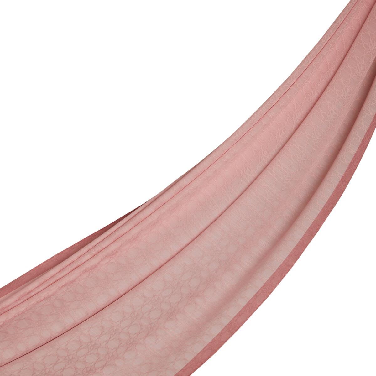 İPEKEVİ İpekevi 04356 Dört Mevsim Monogram Şal - Pudra Pembesi  Şal 