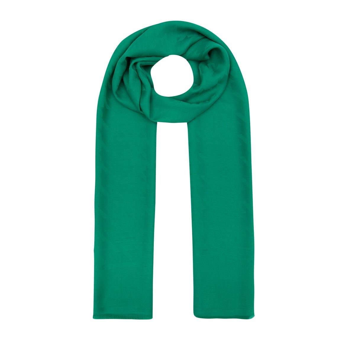 İPEKEVİ İpekevi 04390 Dört Mevsim Kazayağı Desenli Monogram Şal - Zümrüt Yeşili İpekevi 04390 Dört Mevsim Kazayağı Desenli Monogram Şal - Bilen Giyim Şal 