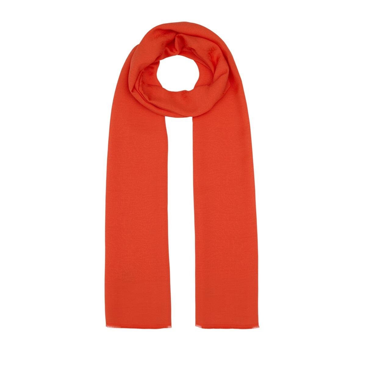 İPEKEVİ İpekevi 04391 Dört Mevsim Siyah Desenli Monogram Şal - Turuncu İpekevi 04391 Dört Mevsim Siyah Desenli Monogram Şal - Bilen Giyim Şal 
