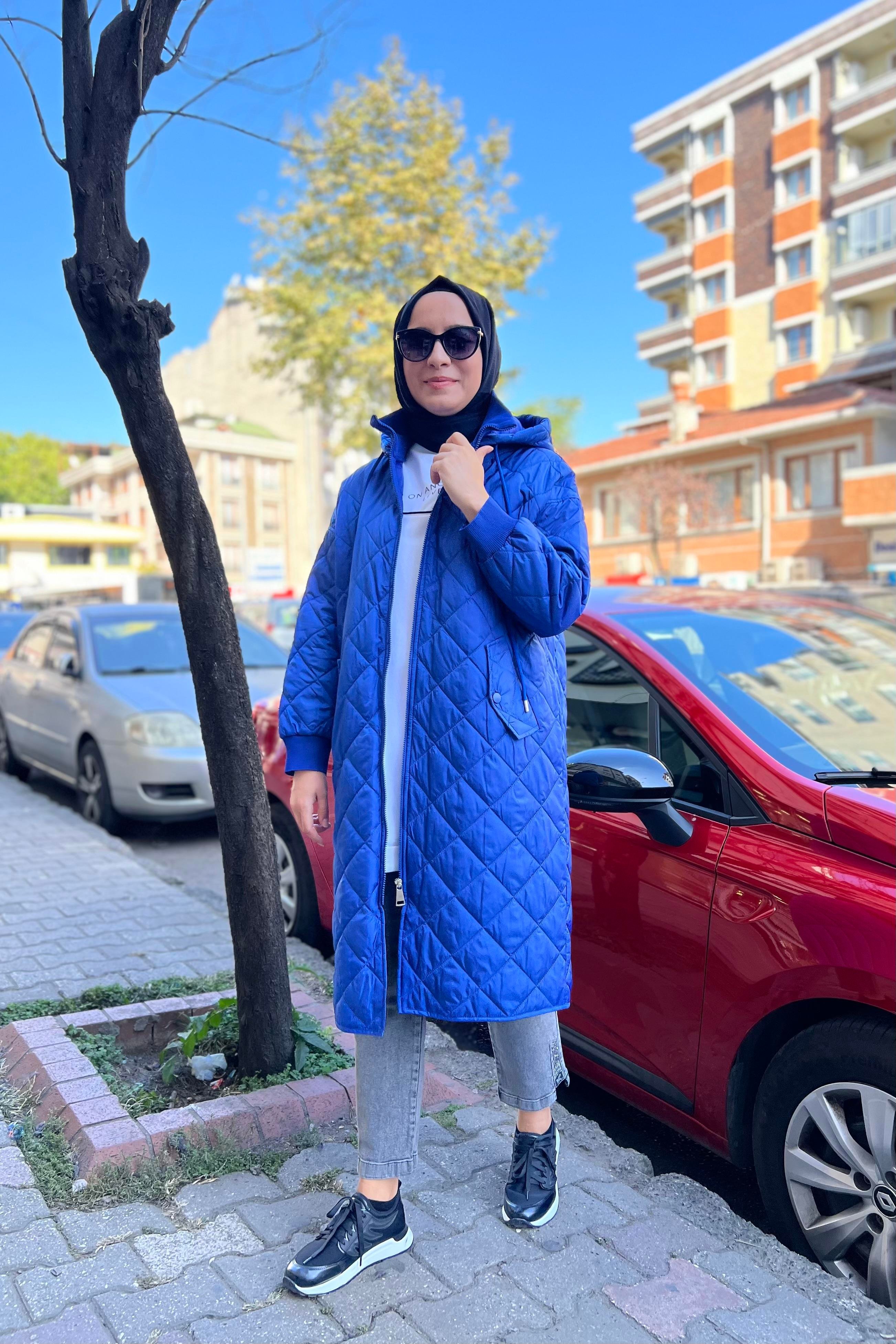 İKOLL Kapitone Uzun Mont 0029195 - Saks  Kaban & Mont
