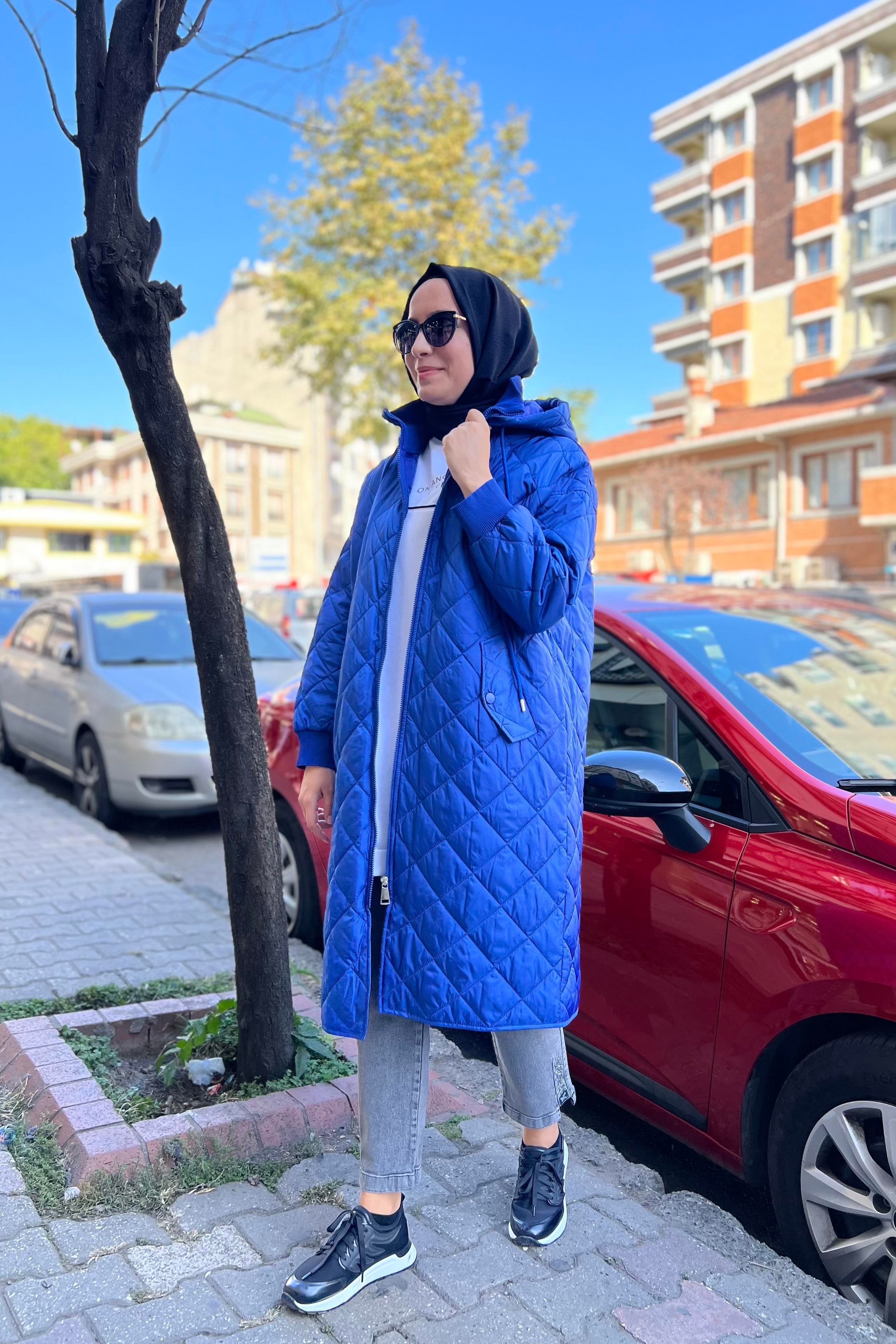 İKOLL Kapitone Uzun Mont 0029195 - Saks  Kaban & Mont