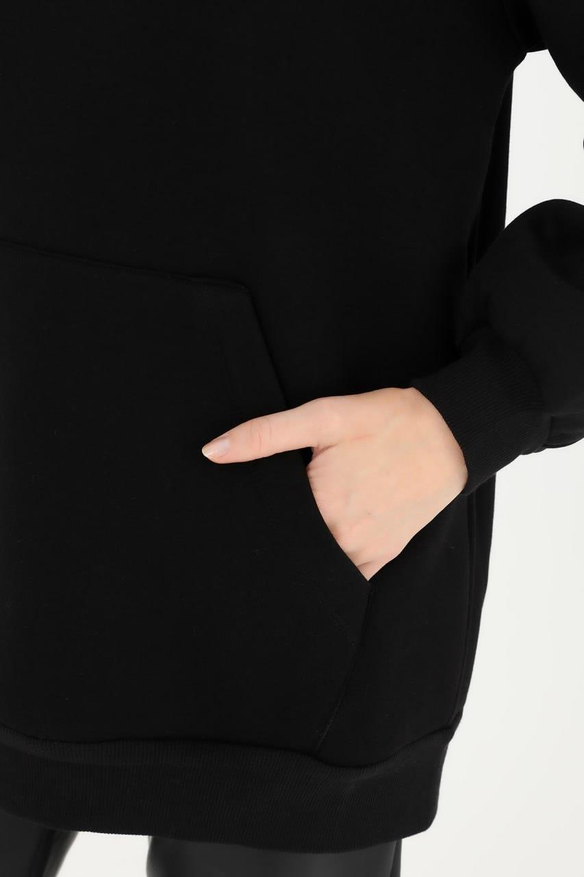 PUANE Kapüşonlu Basic Sweat 32109 - Siyah  Sweatshirt 