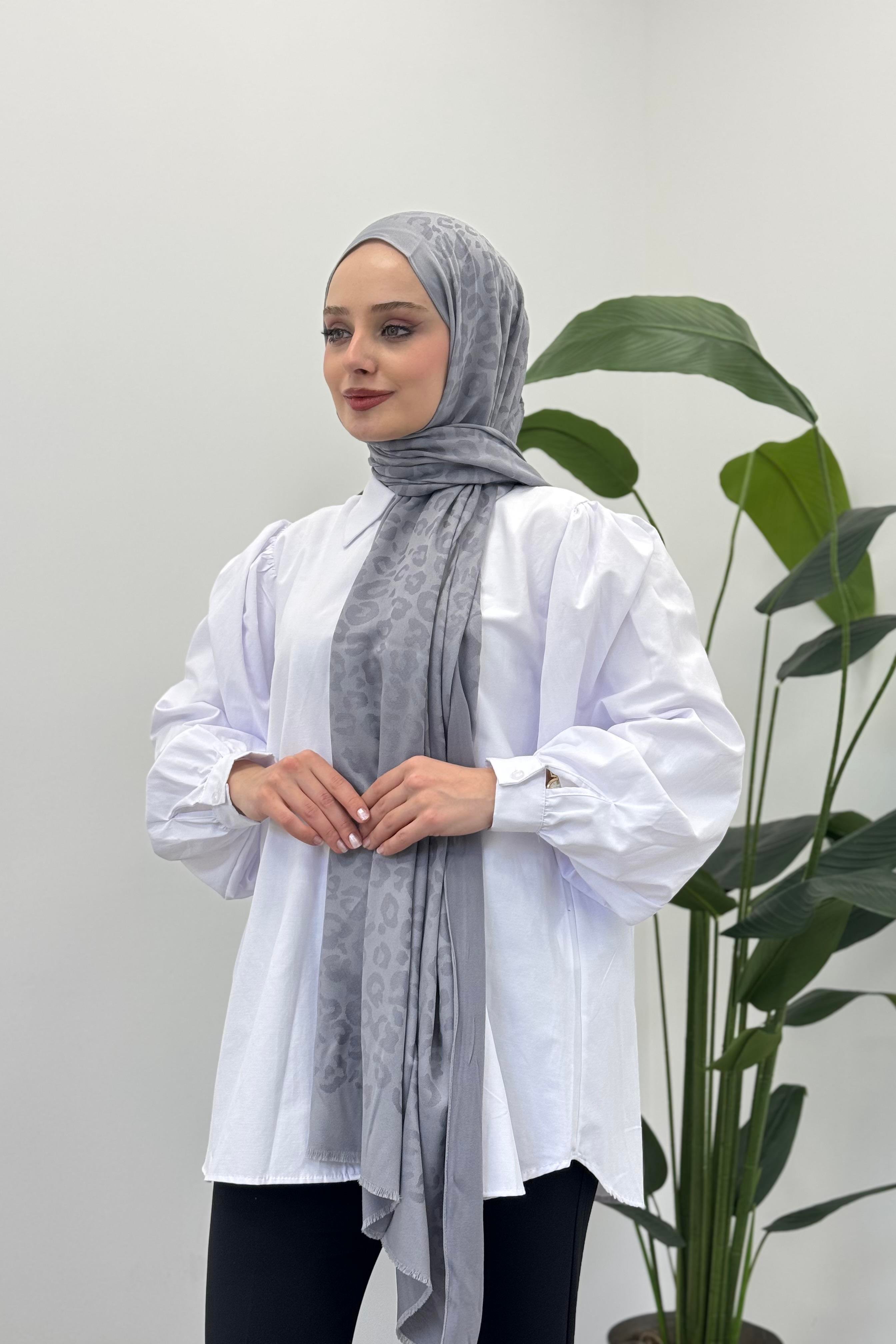 LEVİDOR Levidor 11181 Cashmere Şal - Gümüş  Şal 